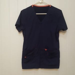 Navy blue scrub top